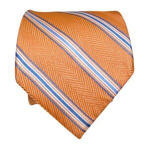 Title: Michael Kors 100% Silk Orange Stripe Tie Men’s Classic 3.5”